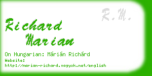 richard marian business card